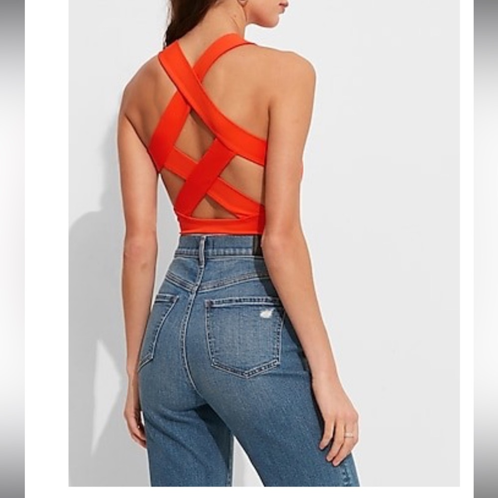 Body contour strappy thong bodysuit